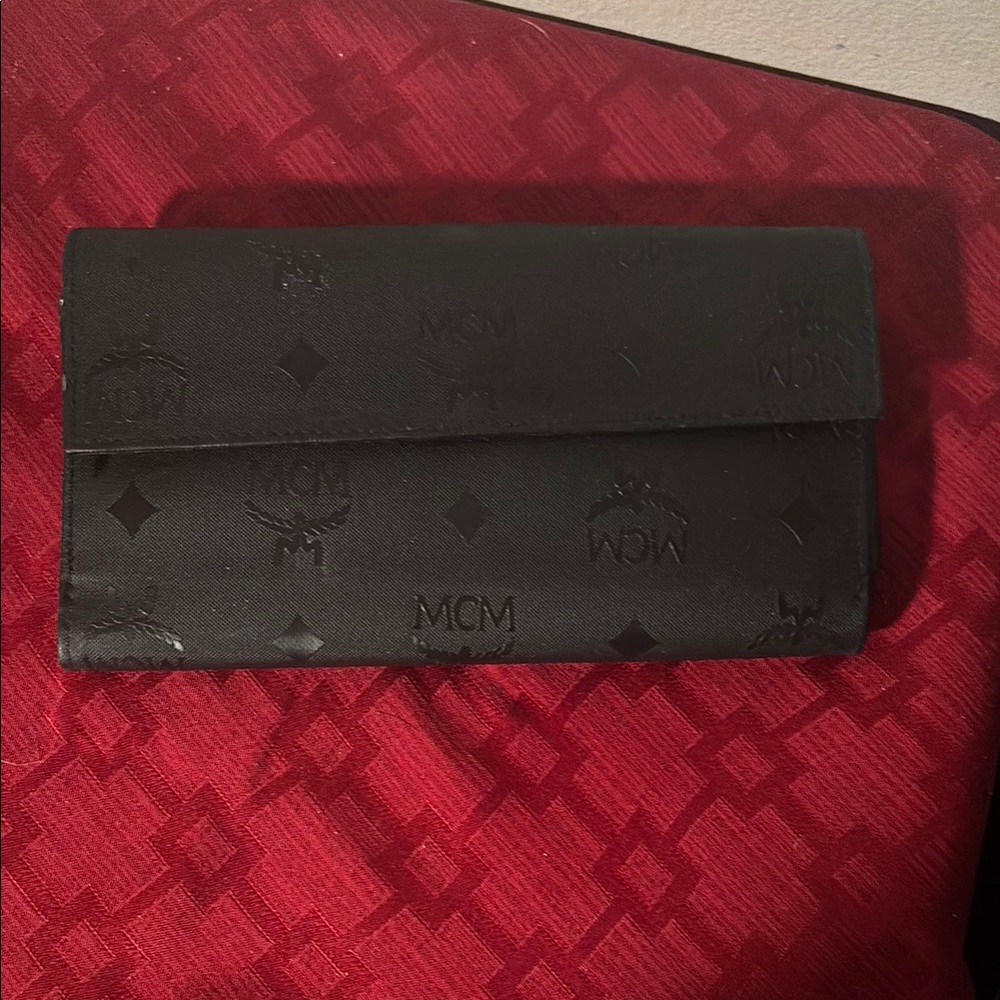 MCM Black Monogram Wallet